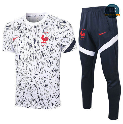 Max France + Pantalon 2020 Training Blanc