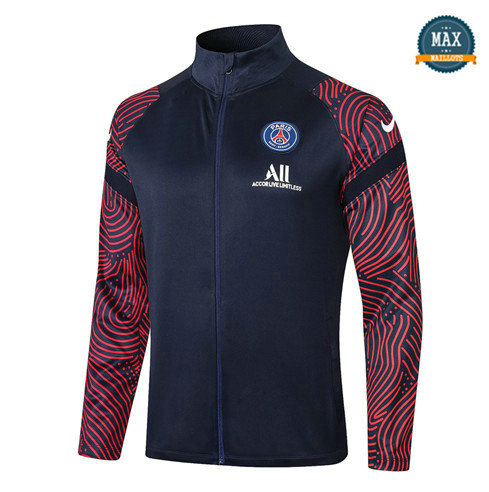 Max Veste PSG 2020 Bleu Marine/Rouge Col Haut