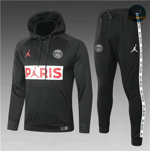 Max Survetement Sweat à capuche PARIS PSG Jordan Enfant 2020 Noir PARIS