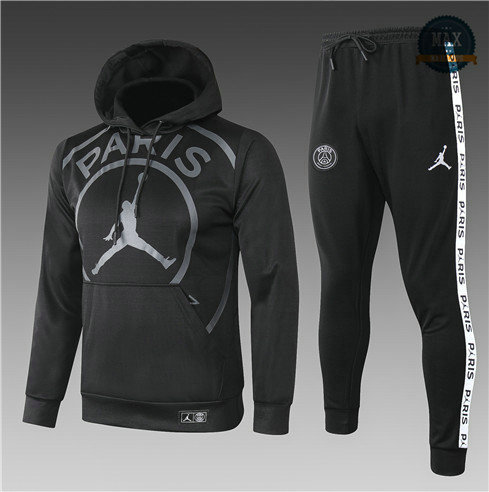 Max Survetement Sweat à capuche PARIS PSG Jordan Enfant 2020 Noir/Gris