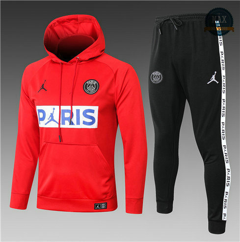 Max Survetement Sweat à capuche PARIS PSG Jordan Enfant 2020 Rouge/Bleu/Blanc