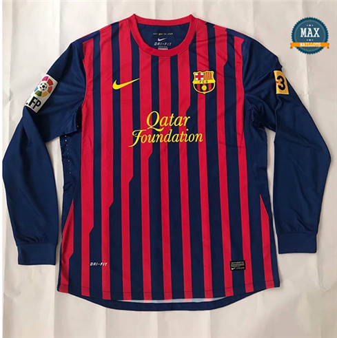 Max Maillot Retro 2011-2012 Barcelone Domicile Manche Longue