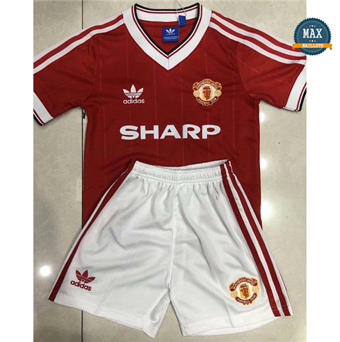 Max Maillots Classique 1984 Manchester United Enfant Rouge