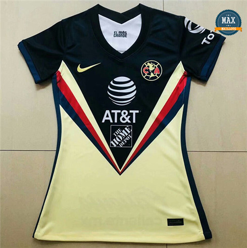 Max Maillot CF America Femme Jaune /Bleu Marine 2020/21