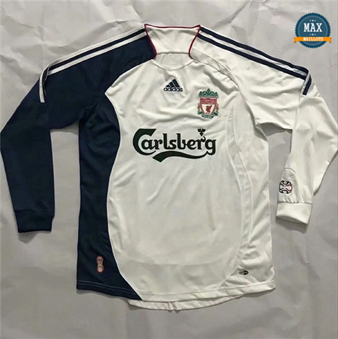 Max Maillots Rétro 2006-07 Liverpool Exterieur Manche Longue