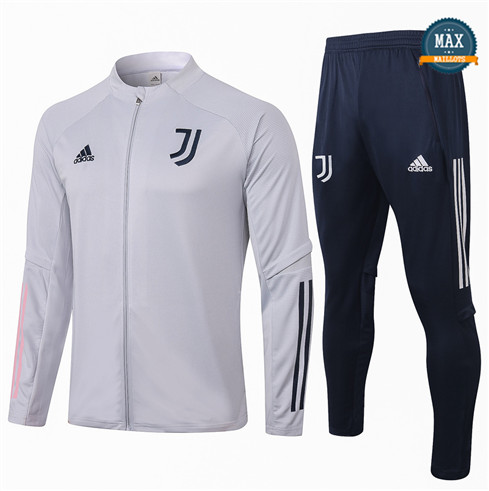 Max Veste Survetement Juventus 2020/21 Gris Clair