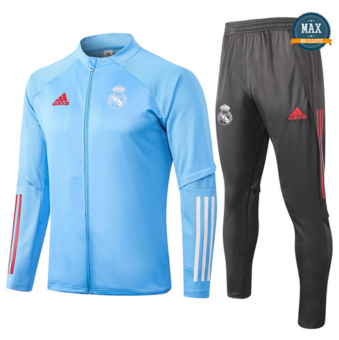 Max Veste Survetement Real Madrid 2020/21 Bleu Clair