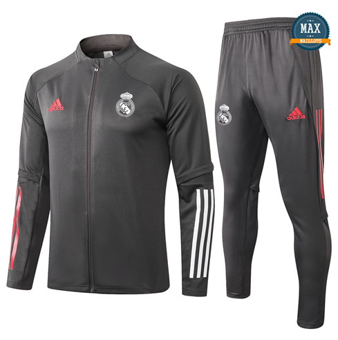 Max Veste Survetement Real Madrid 2020/21 Gris foncé