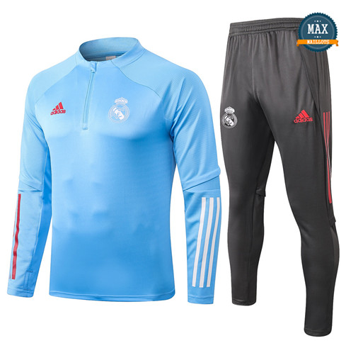 Max Survetement Real Madrid 2020/21 Bleu Clair