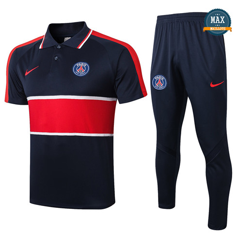 Paris Saint GermainPSG POLO + Pantalon 2020/21 Training Bleu Marine/Rouge