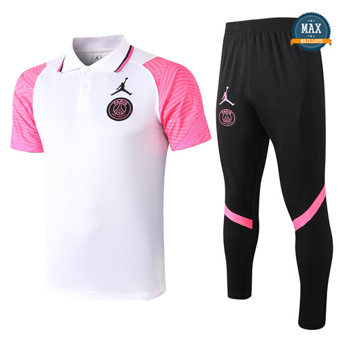 Paris Saint GermainJordan PSG POLO + Pantalon 2020/21 Training Blanc/Rose