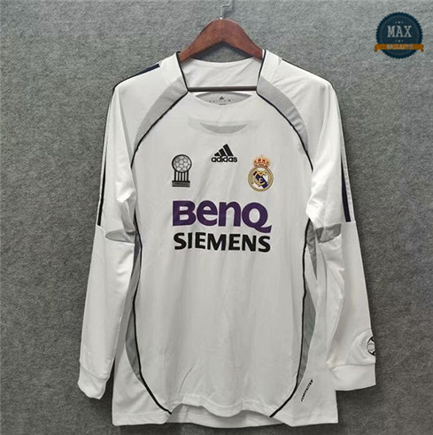 Max Maillots Retro 2006-07 Real Madrid Domicile Manche Longue