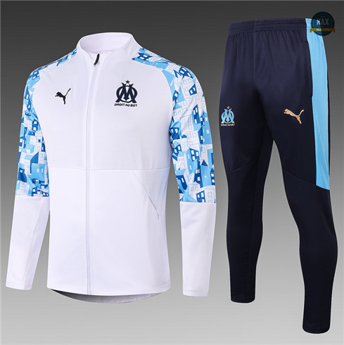 Max Veste Survetement Enfant Marseille 2020/21 Blanc