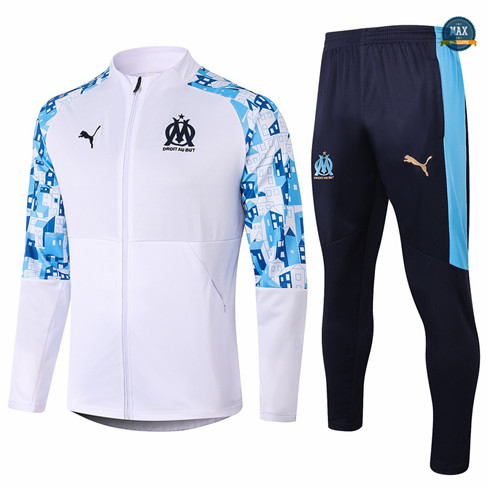 Max Veste Survetement Marseille 2020/21 Blanc