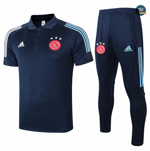 Max Maillot AFC Ajax Polo + Pantalon 2020/21 Training Bleu Marine