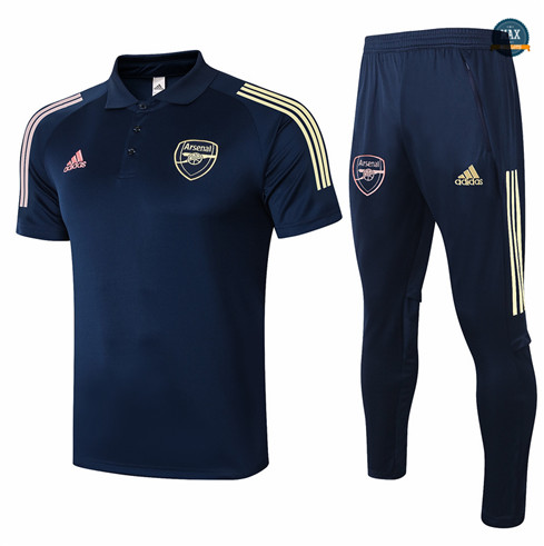 Max Maillots Arsenal Polo + Pantalon 2020/21 Training Bleu Marine