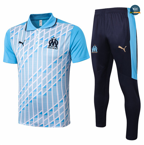 Max Maillot Marseille Polo + Pantalon 2020/21 Training Bleu Clair