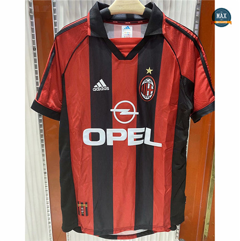 Max Maillots Retro 1998-00 AC Milan Domicile