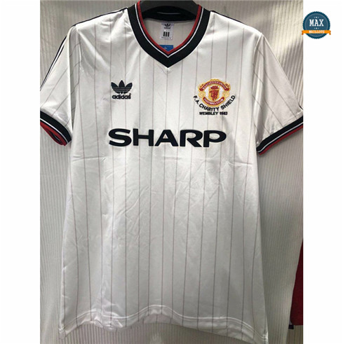 Max Maillot Retro 1983 Manchester United Blanc