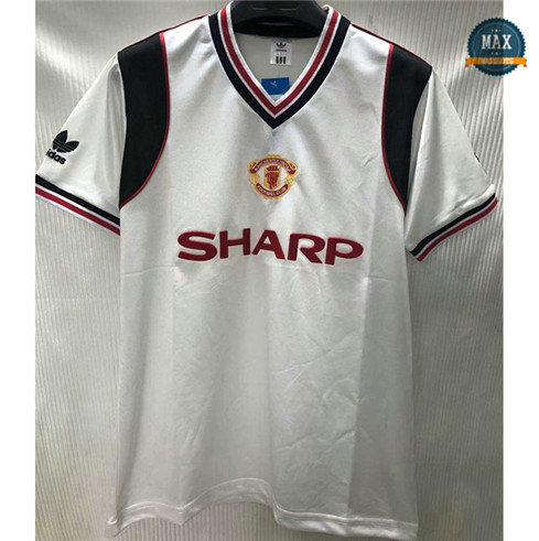 Max Maillot Classic Manchester United 1985 Exterieur Blanc