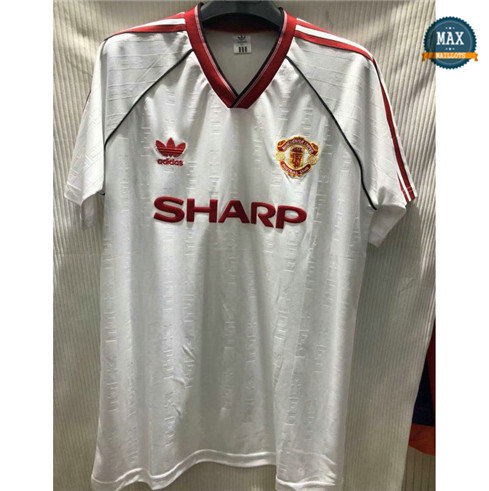 Max Maillot Classic Manchester United 1988 Exterieur Blanc