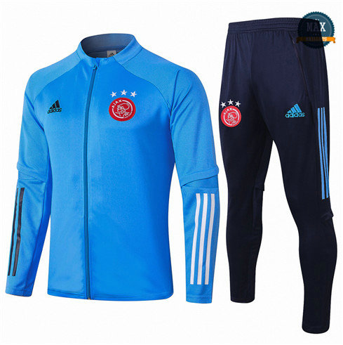 Max Veste Survetement AFC Ajax 2020/21 Bleu Clair