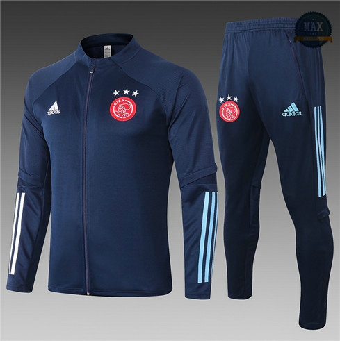 Max Veste Survetement Enfant AFC Ajax 2020/21 Bleu Marine