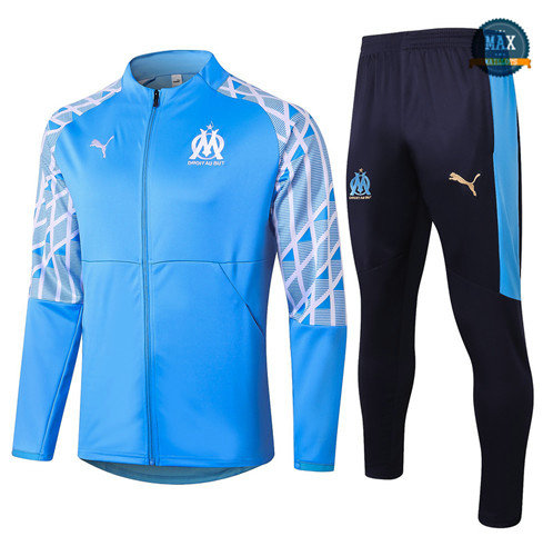 Max Veste Survetement Marseille 2020/21 Bleu Clair