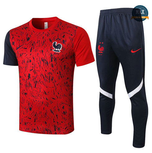 Max Maillots France + Pantalon 2020/21 Training Rouge Rayon