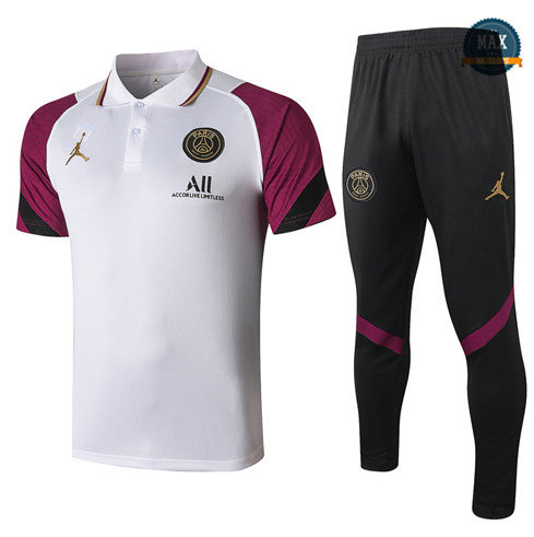 Max Maillot Jordan Polo + Pantalon 2020/21 Training Blanc/Violet