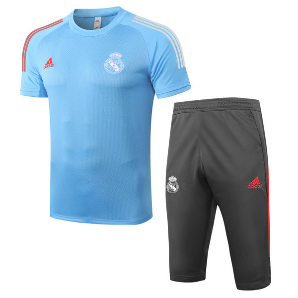 Max Maillots Real Madrid + Pantalon 3/4 Training 2020/21 Bleu Clair