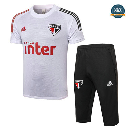 Max Maillot São Paulo + Pantalon 3/4 Training 2020/21 Blanc