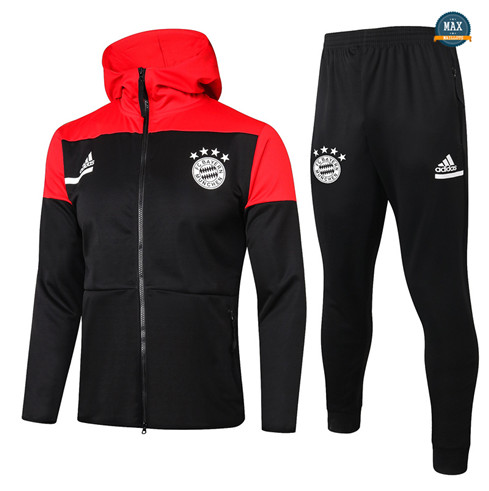 Max Veste Survetement a Capuche Bayern Munich 2020/21 Noir/Rouge