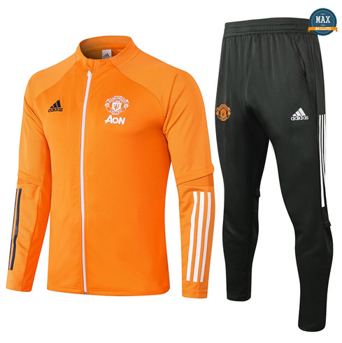 Max Veste Survetement Enfant Manchester United 2020/21 Orange