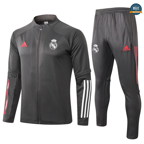 Max Veste Survetement Enfant Real Madrid 2020/21 Gris foncé