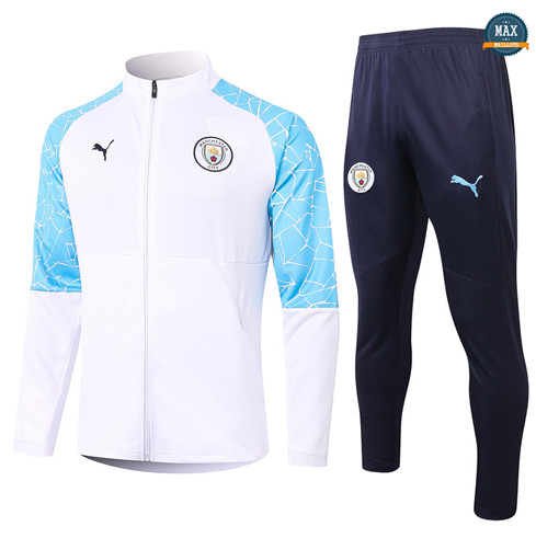 Max Veste Survetement Manchester City 2020/21 Blanc