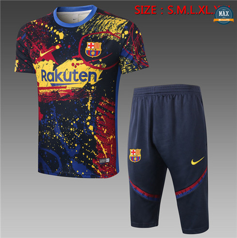 Max Maillots Barcelone + Pantalon 3/4 Training 2020/21 vert noirâtre