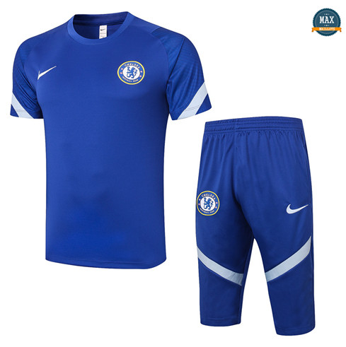 Max Maillots Chelsea + Pantalon 3/4 Training 2020/21 Bleu