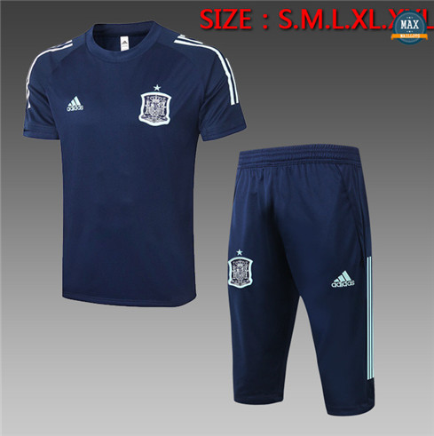 Max Maillot Espagne + Pantalon 3/4 Training 2020/21 Bleu Marine