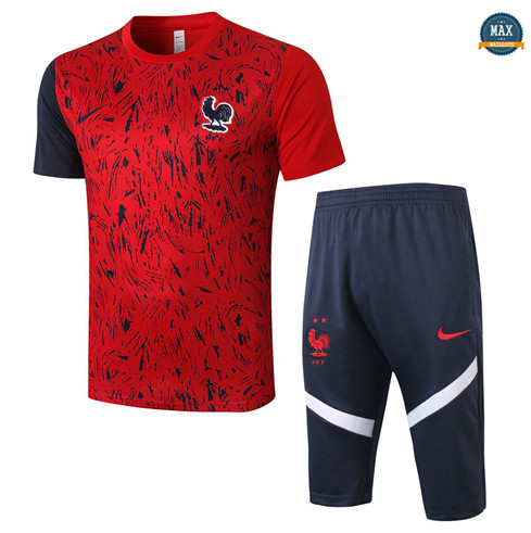 Max Maillots France + Pantalon 3/4 Training 2020/21 Rouge