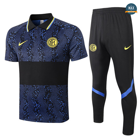 Max Maillot Inter Milan Polo + Pantalon 2020/21 Training Bleu/Noir