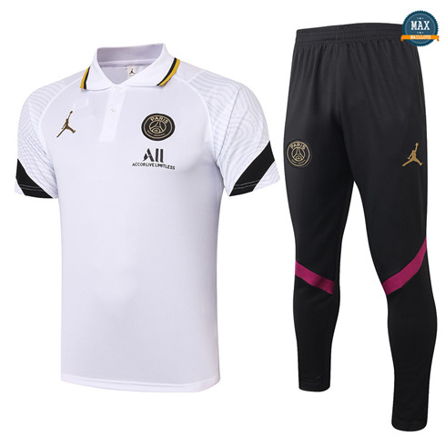 Max Maillots Jordan Polo + Pantalon 2020/21 Training Blanc