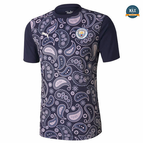 Max Maillots Maillot de Stade Manchester City 2020 Bleu Marine fiable