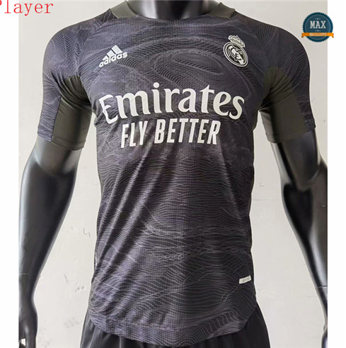 Max Maillot Player Version 2021 Real Madrid Gardien de but Noir