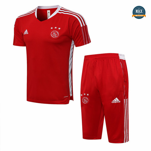 Max Maillot AFC Ajax + Pantalon 3/4 Training 2021 Rouge