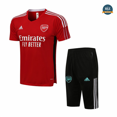 Max Maillot Arsenal + Pantalon 3/4 Training 2021 Rouge