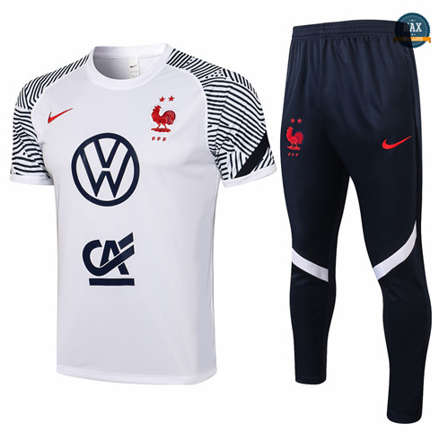 Max Maillot France + Pantalon 2021 Training Blanc