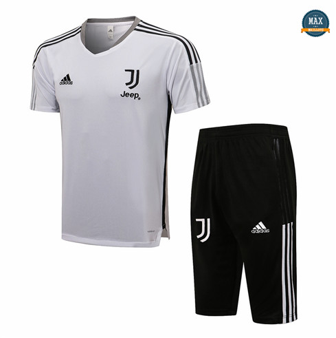 Max Maillot Juventus + Pantalon 3/4 Training 2021 Blanc