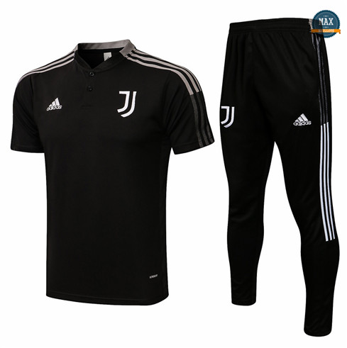 Max Maillot Polo Juventus + Pantalon 2021 Training Noir