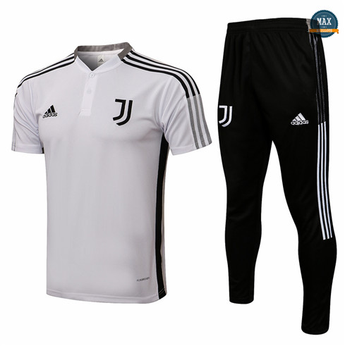 Max Maillot Polo Juventus + Pantalon 2021 Training Blanc